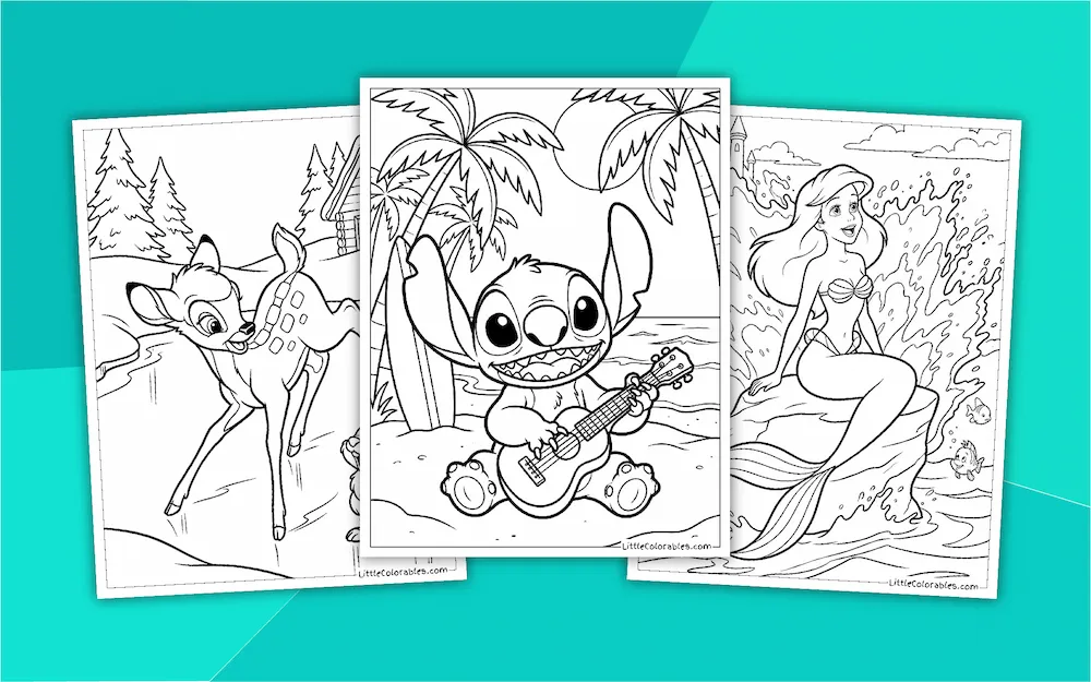 disney coloring pages featured image