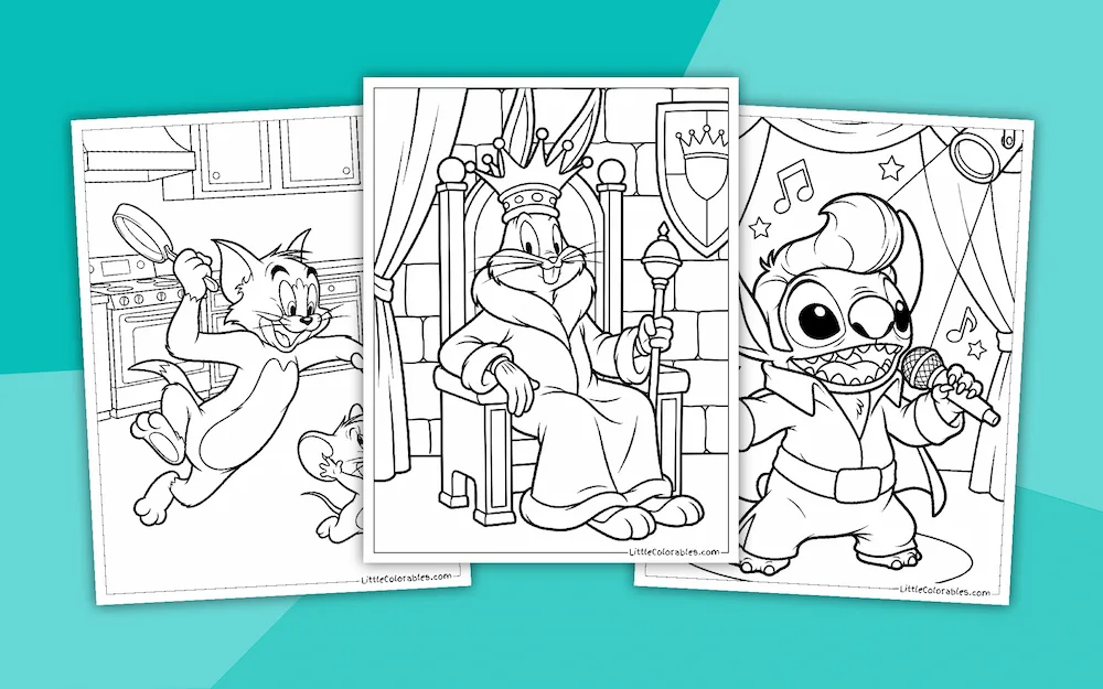cartoon coloring pages featured image