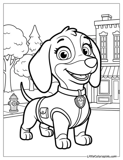 Liberty Standing Tall PAW Patrol Coloring Page
