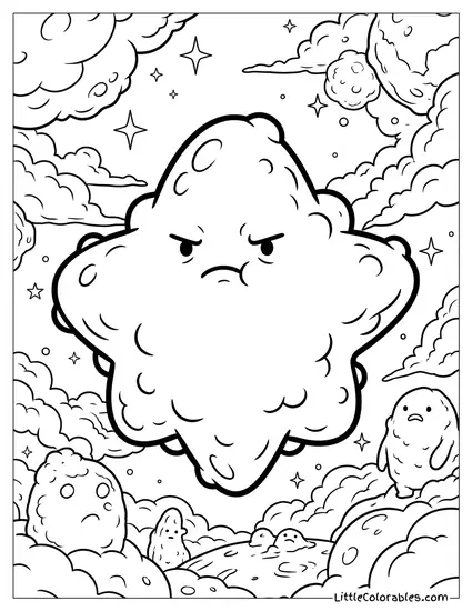 Lumpy Space Princess Looking Lumpy Coloring Page