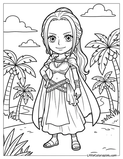 Vivi Nefertari from One Piece Coloring Page
