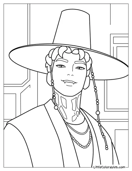 Abby in His Demon Form Coloring Page