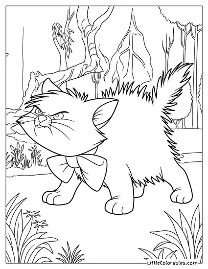 Angry Toulouse With Puffed Fur Coloring Page