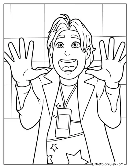 Bobby Explaining With Great Enthusiasm Coloring Page