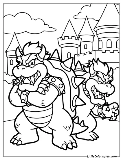 Bowser Dark Bowser Form Coloring Page