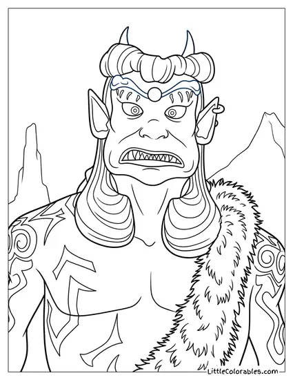 Confused Monster Kpop Demon Hunters Coloring Page