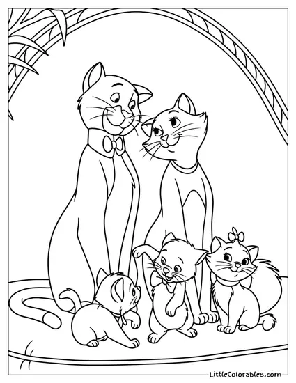 Duchess Omalley Marie Toulouse Berlioz Family Coloring Page