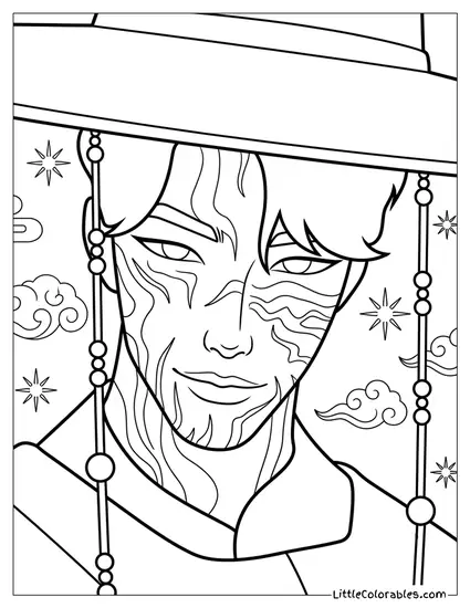 Jinu in His Demon Form Coloring Page