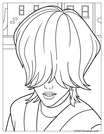 Mystery Standing Up Close Coloring Page