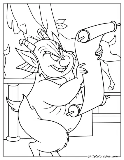 Phil Unrolling Scroll Coloring Page
