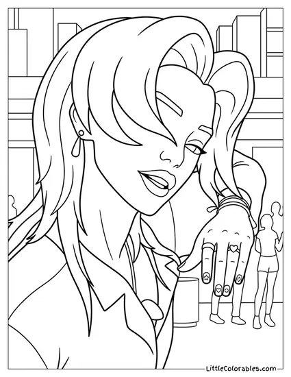 Romance Looking Handsome Coloring Page