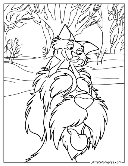 Sgt Tibbs Sitting On Colonel Head Coloring Page