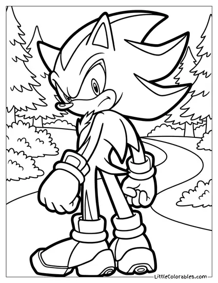 Shadow Looking Back Over His Shoulder Coloring Page