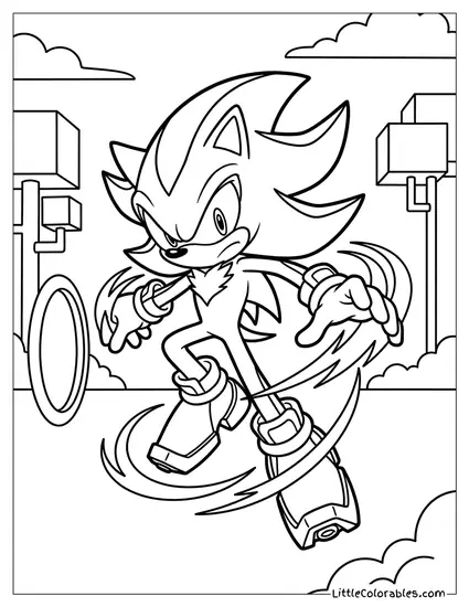 Shadow Teleporting Instantly Coloring Page