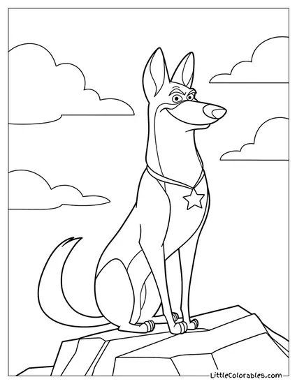 Thunderbolt Standing On Rock Coloring Page