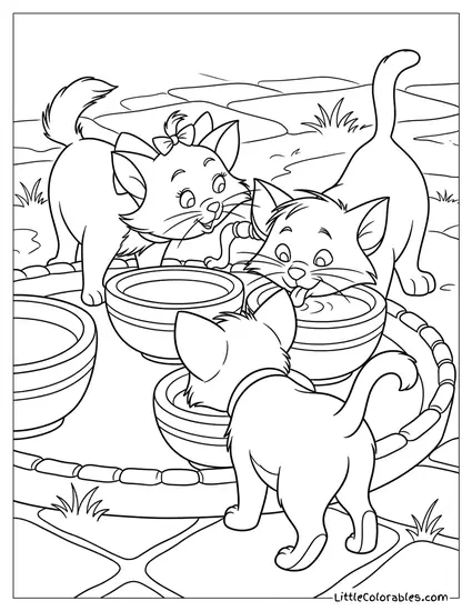 Toulouse Marie Berlioz Drinking Milk Coloring Page