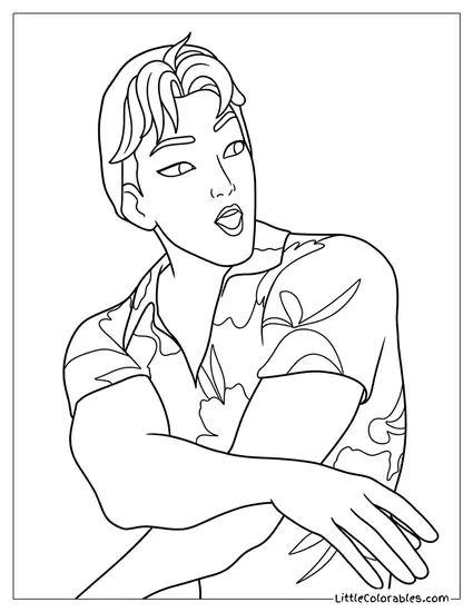 Abby Dancing and Singing Coloring Page