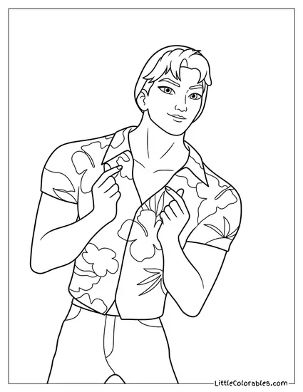 Abby Doing Heart Gesture Coloring Page