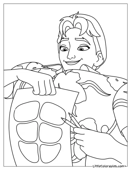 Abby Drawing Six Pack Coloring Page