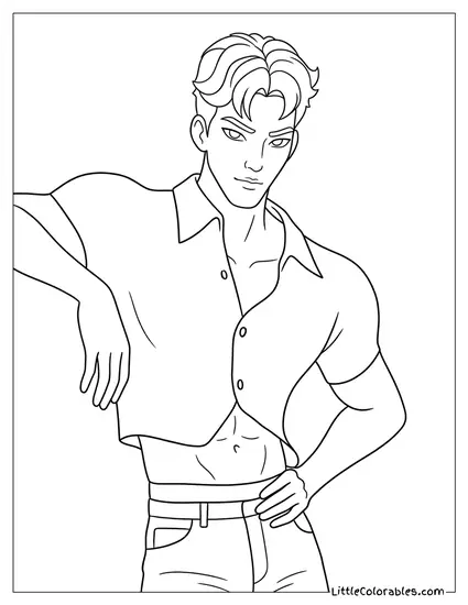Abby Posing With Hand on Hip Coloring Page
