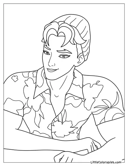 Abby Wearing Shirt Looking With Smirk Coloring Page