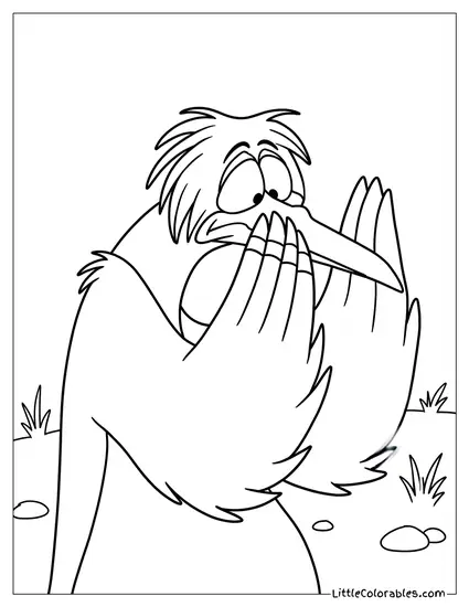 Boomer Looking Surprised Coloring Page