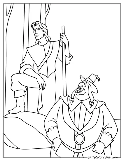 Captain John Smith and Governor Ratcliffe Standing Coloring Page