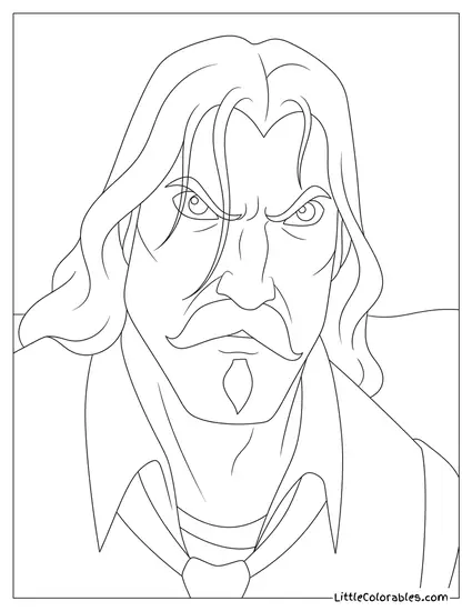 Colonel From Spirit Looking Angry Coloring Page