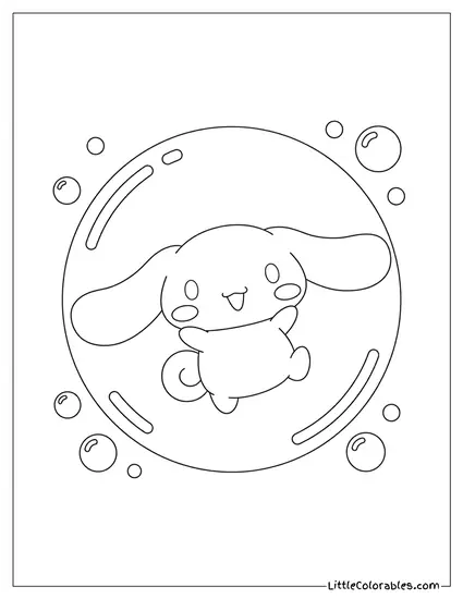 Floating in Bubble Coloring Page
