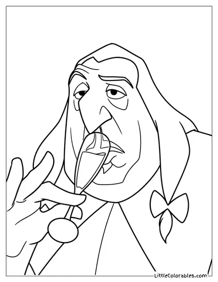 Governor Ratcliffe Drinking Wine Coloring Page
