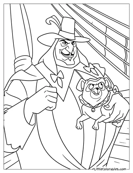 Governor Ratcliffe Holding Meeko Coloring Page