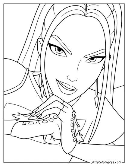 Intrigued With Fingers Cracking Coloring Page