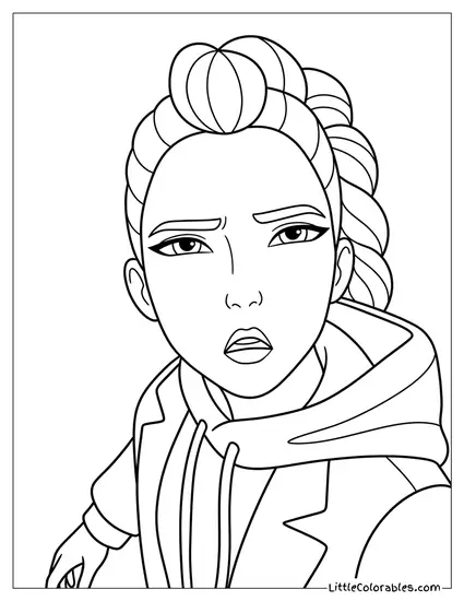 Looking Confused and Surprised Coloring Page