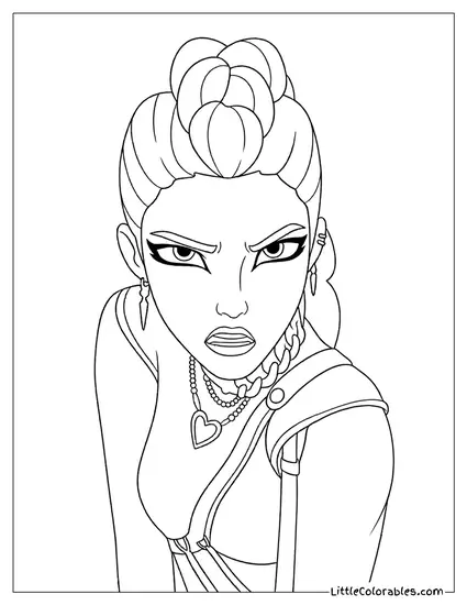 Looking Intense Middle Fight Coloring Page