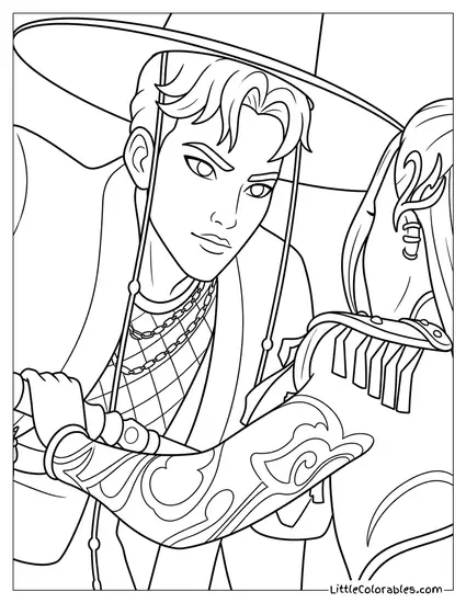 Mira and Abby Fighting Coloring Page