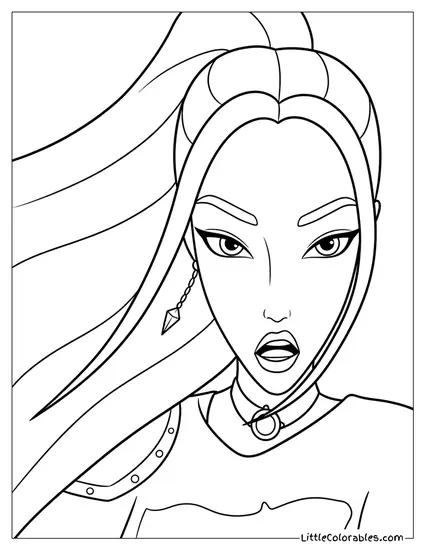 Mira Looking Determined Coloring Page