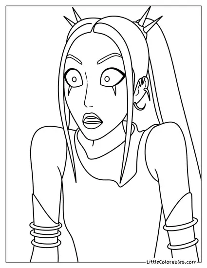 Mira Looking Shocked Coloring Page
