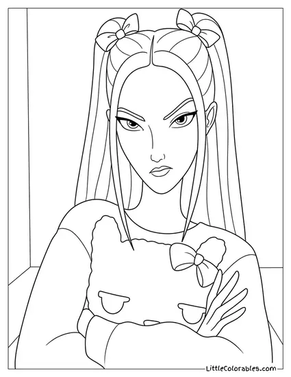 Mira Looking Upset Arms Crossed Coloring Page