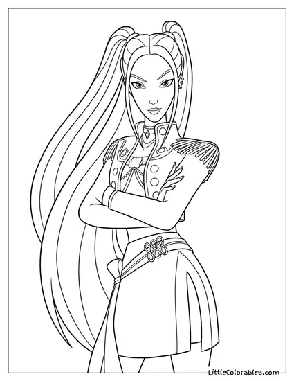 Mira Posing With Arms Crossed Coloring Page