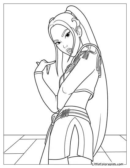 Mira Striking a Pose Coloring Page