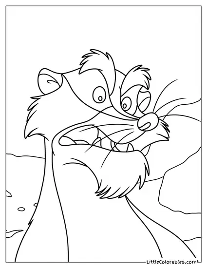 Mr Digger Looks Angry Coloring Page