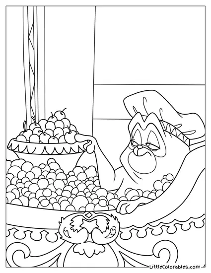Percy in a Bathtub Full of Bubbles Coloring Page