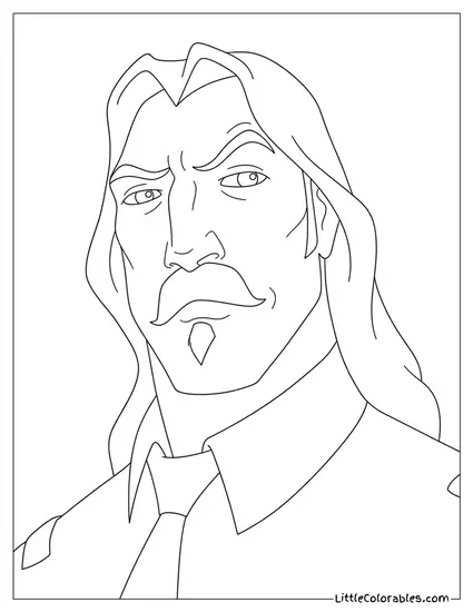 Portrait of the Colonel From Spirit Coloring Page