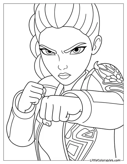 Ready to Fight Coloring Page