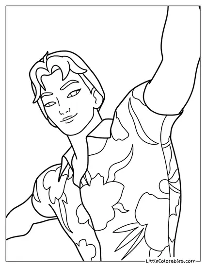 Saja Abby Doing Dance Pose Coloring Page