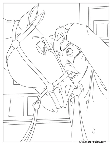 The Colonel Trying to Tame Spirit Coloring Page