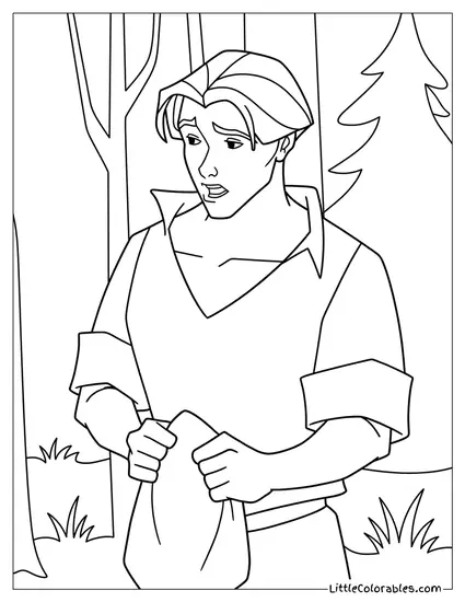 Thomas Holding a His Hat Coloring Page