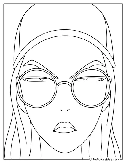 Upsclose Mira Wearing a Cap Coloring Page