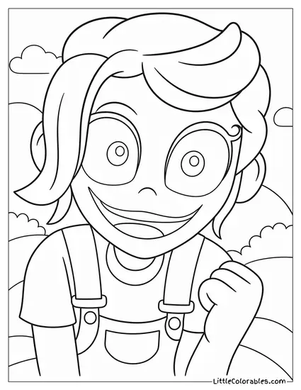Lily Love Braids Close Up Flinching Fists Coloring Page