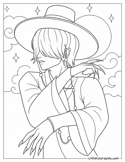 Mystery Saja in His Demon Form Coloring Page